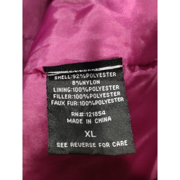 Pre-Owned Totes Purple Puffer Jacket Size XL - Picture 5 of 5